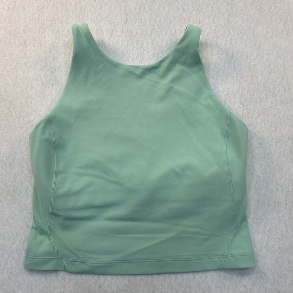 Lululemon Invigorate Training Tank Top High Neck Shelf Bra Light Green Size‎ 2
